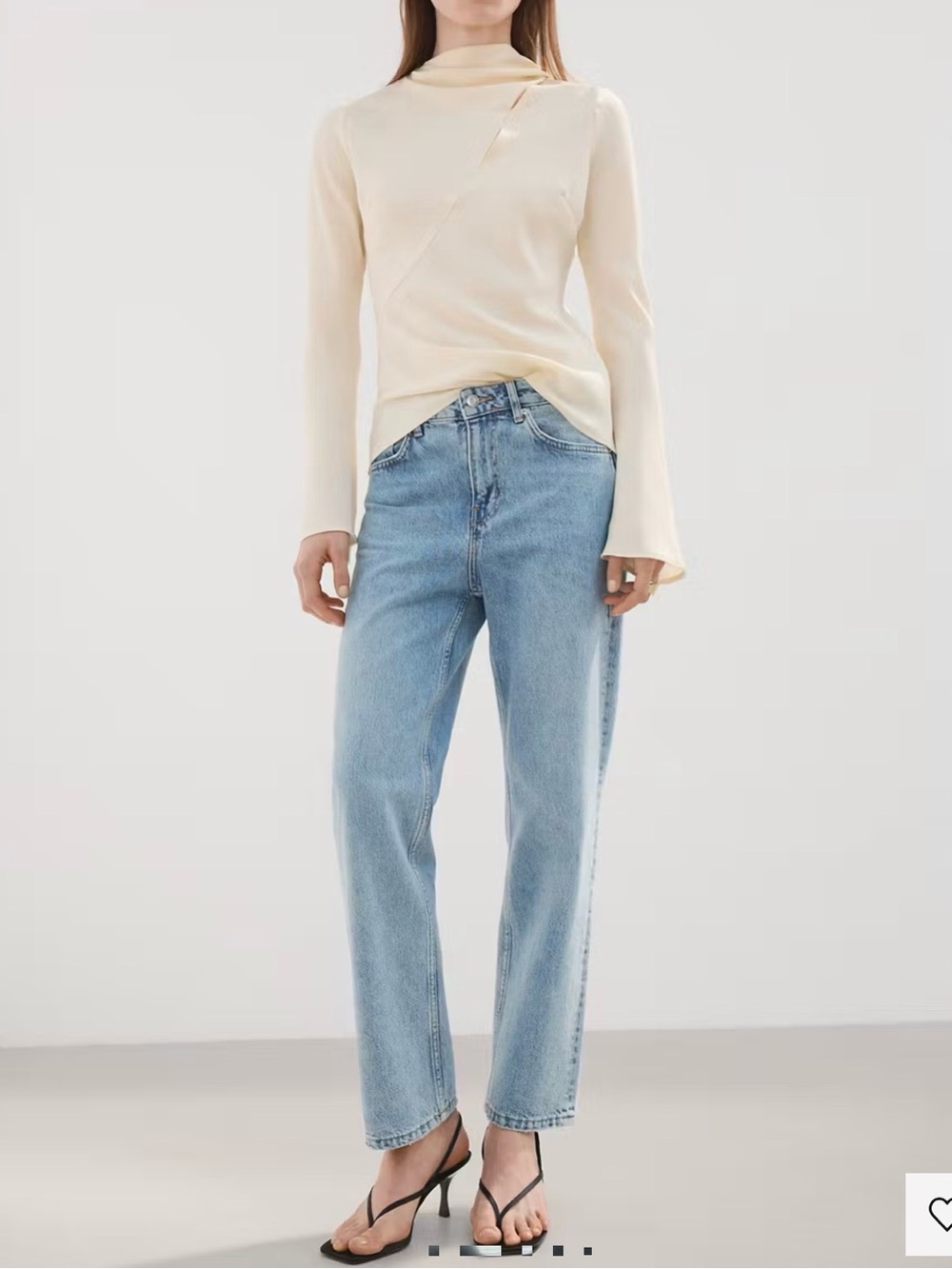 NWT Mango Straight Leg Jeans in Light Blue Denim